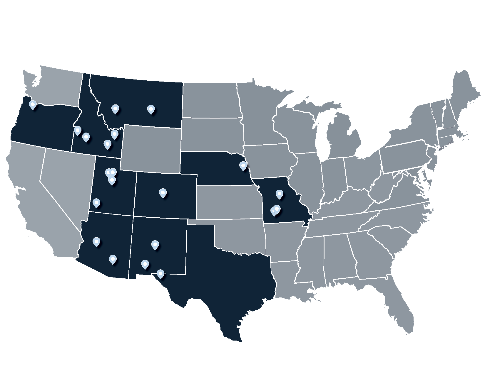 Map of Blue Field Assets