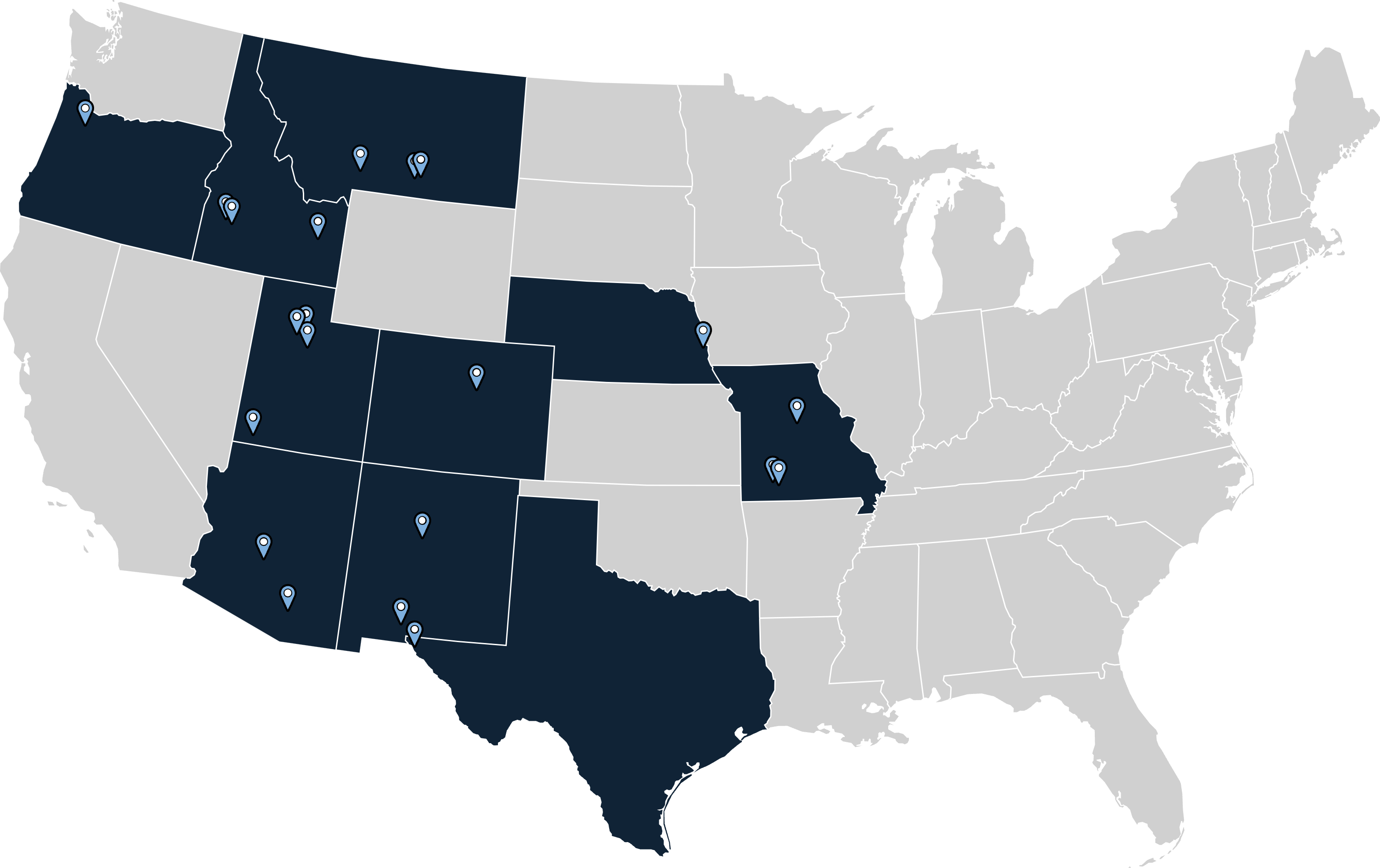 Map of Blue Field Assets